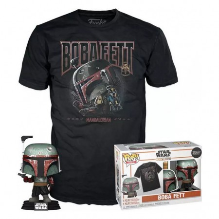 Funko Pop Star Wars - Mandalorian + Tees M 63389
