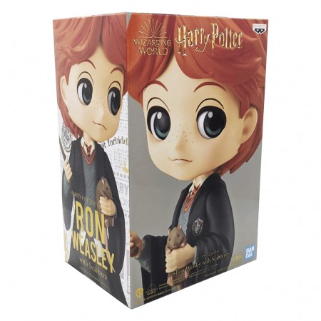 Esttua Banpresto Qposket Harry Potter - Ron Weasley With Scabbers 16650