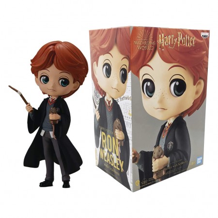 Esttua Banpresto Qposket Harry Potter - Ron Weasley With Scabbers 16650