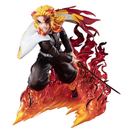 Esttua Bandai Figuarts Zero Demon Slayer: Kimetsu No Yaiba - Kyojuro Rengoku With Bloody Face 21054