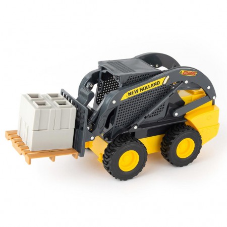 Mini Carregadeira Ertl - New Holland L225 Skid Steer Set + Acessrios - Escala 1/16 (47351)