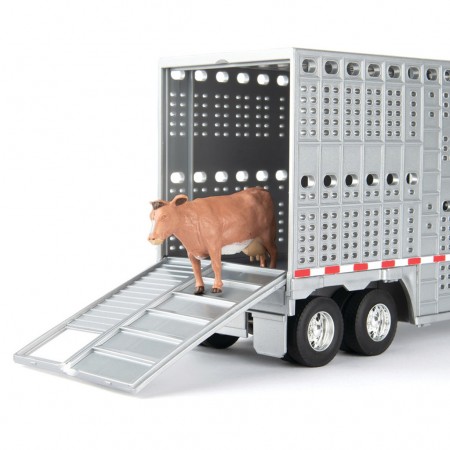 Caminho Ertl - John Deere Freightliner 122sd Com Trailer de Gado - Escala 1/32 (47362)
