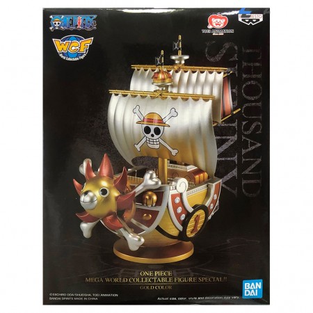 Esttua Banpresto One Piece Mega World Collectable Gold Color - Thousand Sunny 18974