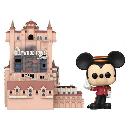 Funko Pop Town Disney Walt Disney World 50th Anniversary - Hollywood Tower Hotel And Mickey Mouse