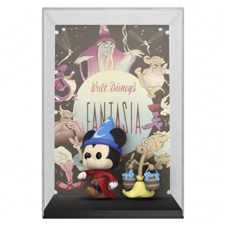 Funko Pop Movie Covers Disney 100th - Mickey Aprendiz de Feiticeiro Com Vassoura 07