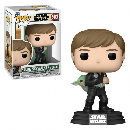 Funko Pop Star Wars: The Book Of Boba Fett - Luke Skywalker With Grogu 583