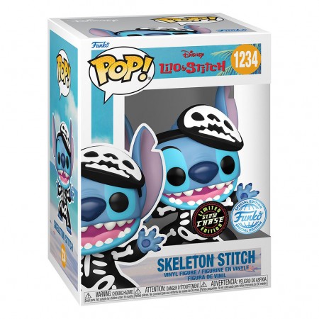 Funko Pop Chase Disney Lilo & Stitch Exclusive - Skeleton Stitch (glow In The Dark)  1234