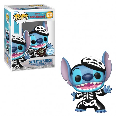 Funko Pop Chase Disney Lilo & Stitch Exclusive - Skeleton Stitch (glow In The Dark)  1234