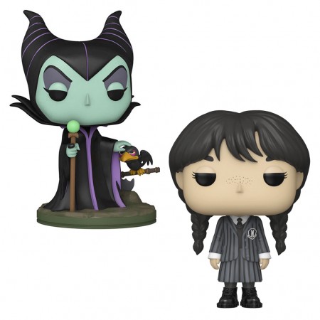 Funko Pop Wednesday Wandinha 1309 & Disney Villains Maleficent 1082