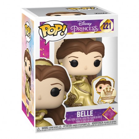 Funko Pop Disney Disney Princess Exclusive - Belle 221 (gold) + Broche