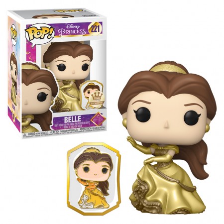 Funko Pop Disney Disney Princess Exclusive - Belle 221 (gold) + Broche