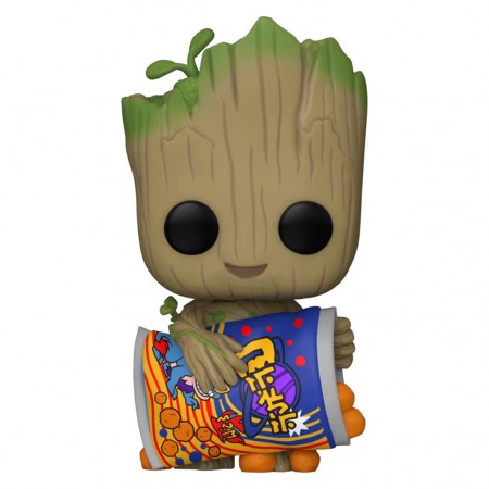 Funko Pop Marvel I Am Groot Exclusive - Groot With Cheese Puffs 1196 (flocked)