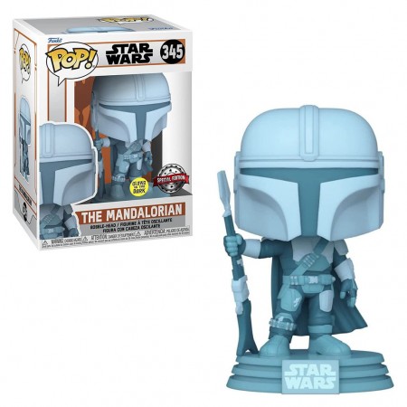 Funko Pop Star Wars The Mandalorian Exclusive - Mandalorian (glows In The Dark) 345