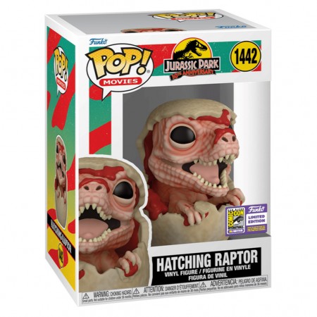 Funko Pop Jurassic Park 30th Anniversary San Diego Comic Con 2023 - Hatching Raptor 1442