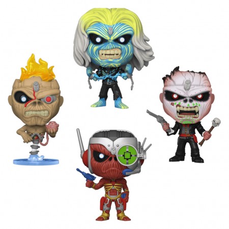 Funko Pop Rocks Iron Maiden Exclusive - Eddie 4-pack (glow In The Dark)