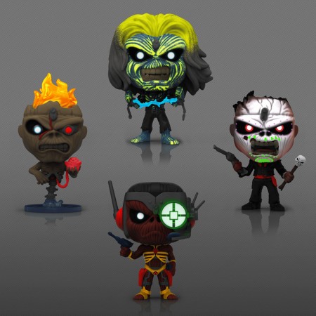 Funko Pop Rocks Iron Maiden Exclusive - Eddie 4-pack (glow In The Dark)