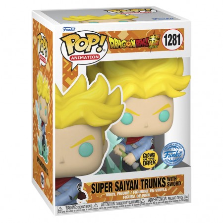 Funko Pop Animation Dragon Ball Z Exclusive - Super Saiyan Trunks With Sword (glows In The Dark) 1281