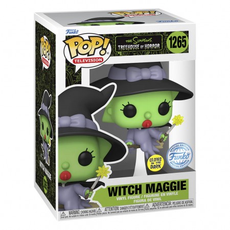 Funko Pop Television The Simpsons Tree House Of Horror Exclusive - Witch Maggie 1265 (glows In The Dark)