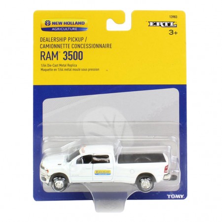 Caminhonete Ertl - New Holland Dodge Ram 3500 Big Horn Dealership Pickup - Escala 1/64 (13983)