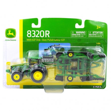 Trator Ertl - John Deere 8320r With 637 Disk - Escala 1/64 (45479)