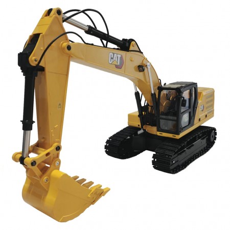 Escavadeira Controle Remoto Diecast Masters - Cat 320 Radio Control Excavator With Bucket, Grapple And Hammer - Escala 1/16 (28005)