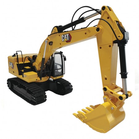 Escavadeira Controle Remoto Diecast Masters - Cat 320 Radio Control Excavator With Bucket, Grapple And Hammer - Escala 1/16 (28005)