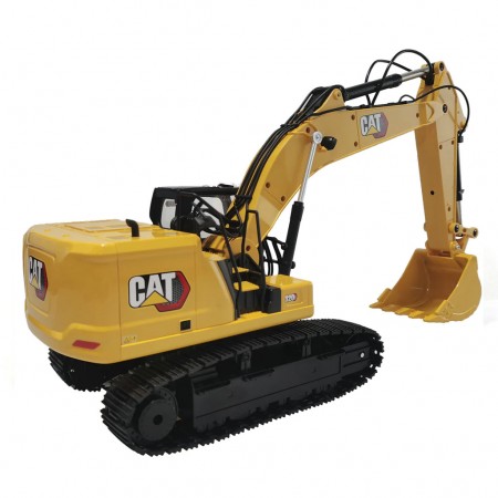 Escavadeira Controle Remoto Diecast Masters - Cat 320 Radio Control Excavator With Bucket, Grapple And Hammer - Escala 1/16 (28005)