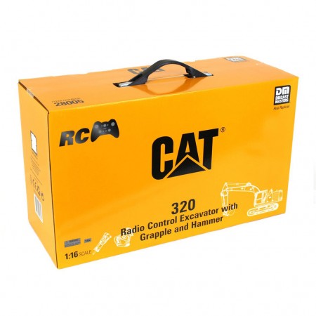 Escavadeira Controle Remoto Diecast Masters - Cat 320 Radio Control Excavator With Bucket, Grapple And Hammer - Escala 1/16 (28005)