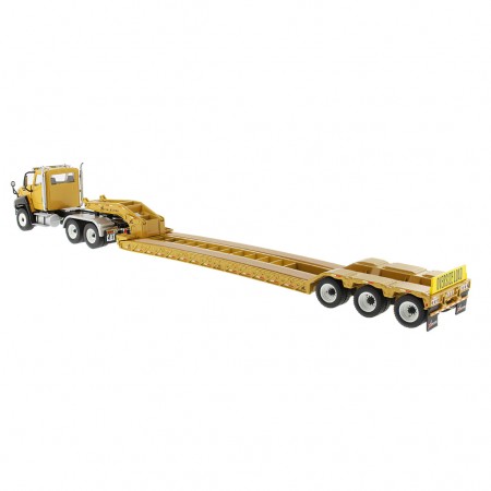 Caminho Diecast Masters - Cat Ct660 Day Cab Tractor With Xl120 Low Profile Hdg Trailer - Escala 1/50 (85503c)