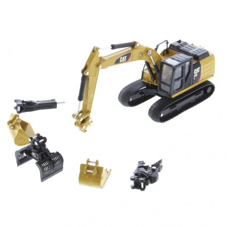 Escavadeira Diecast Masters - Cat 320f L Hydraulic Excavator W/tools - Escala 1/64 (85636)