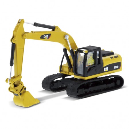Escavadeira Diecast Masters - Cat 320d L Hydraulic Excavator W/ Work Tools - Escala 1/87 (85652)