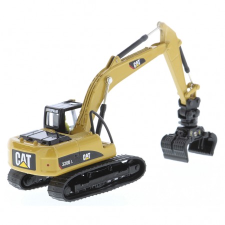 Escavadeira Diecast Masters - Cat 320d L Hydraulic Excavator W/ Work Tools - Escala 1/87 (85652)