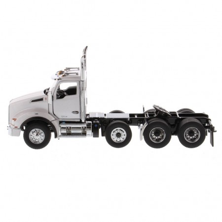 Caminho Diecast Masters - Kenworth T880 Sbfa Daycab Pusher-axle Tandem Tractor Branco - Escala 1/50 (71058)