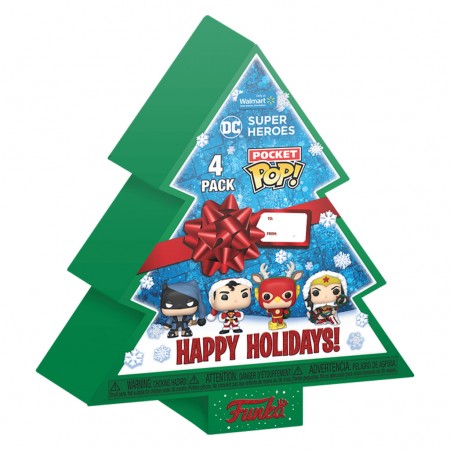Funko Pop Pocket Dc Super Heroes Happy Holidays 4-pack (65542)