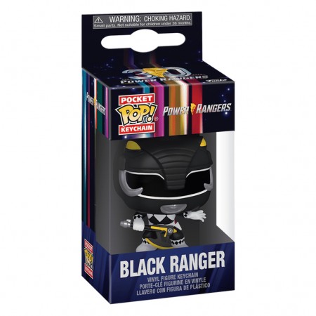 Chaveiro Funko Pop Keychain Power Rangers 30th Anniversary - Black Ranger (72149)