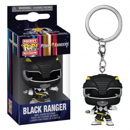 Chaveiro Funko Pop Keychain Power Rangers 30th Anniversary - Black Ranger (72149)