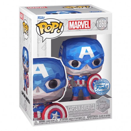 Funko Pop Movie Posters Disney 100th Marvel Exclusive - Captain America Facet 1268
