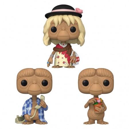 Funko Pop Movies Et 40th Anniversary 3-pack - E.t. In Disguise / E.t. In Robe / E.t. With Flowers (65051)