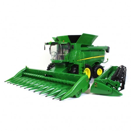 Trator Ertl - Big Farm John Deere S690 With 12 Row Grain & Corn Head - Escala 1/16 (47101)