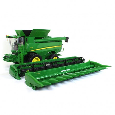Trator Ertl - Big Farm John Deere S690 With 12 Row Grain & Corn Head - Escala 1/16 (47101)
