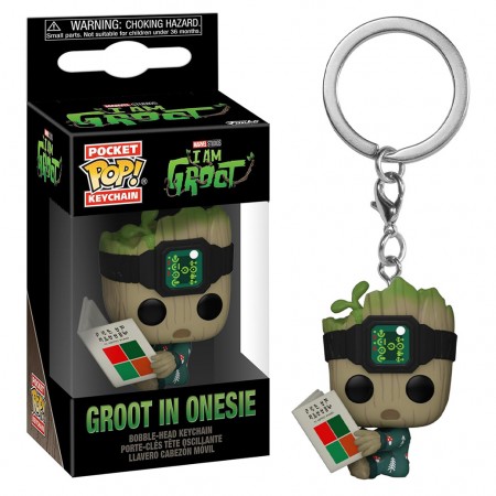 Chaveiro Funko Pop Keychain Marvel I'am Groot - Groot In Onesie (70647)