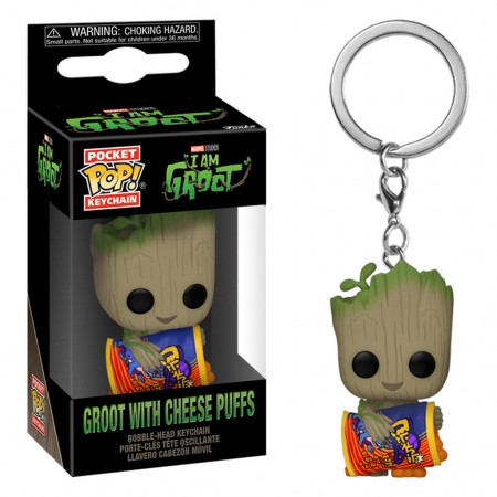 Chaveiro Funko Pop Keychain Marvel I'am Groot - Groot With Cheese Puffs (70648)