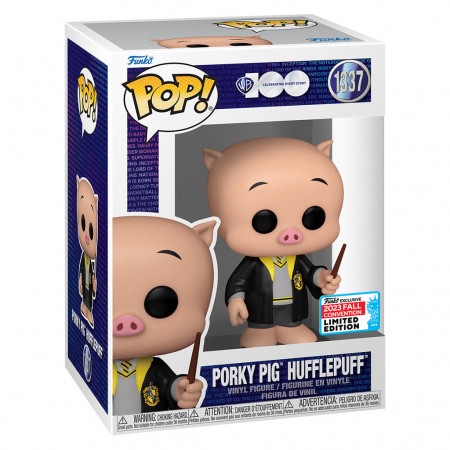 Funko Pop Warner Bros 100th New York Comic Con 2023 - Porky Pig Hufflepuff 1337