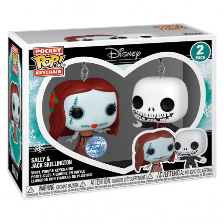 Chaveiro Funko Pop Disney The Night Before Christmas - Sally & Jack 2-pack (73914)
