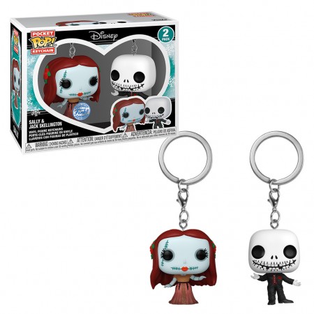 Chaveiro Funko Pop Disney The Night Before Christmas - Sally & Jack 2-pack (73914)