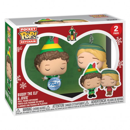 Chaveiro Funko Pop Keychain Elf - Buddy & Jovie 2-pack (73921)