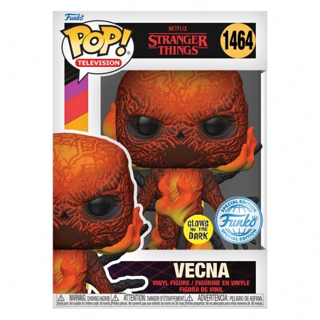 Funko Pop Television Stranger Things Exclusive - Vecna On Fire 1464 (glows In The Dark)