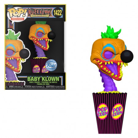 Funko Pop Movies Killer Klowns From-out-of-space Exclusive - Baby Klown 1422 (blacklight)
