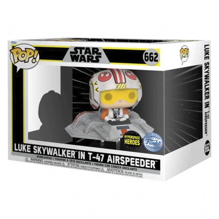 Funko Pop Rides Star Wars Exclusive - Luke Skywalker In T-47 Airpeeder 662