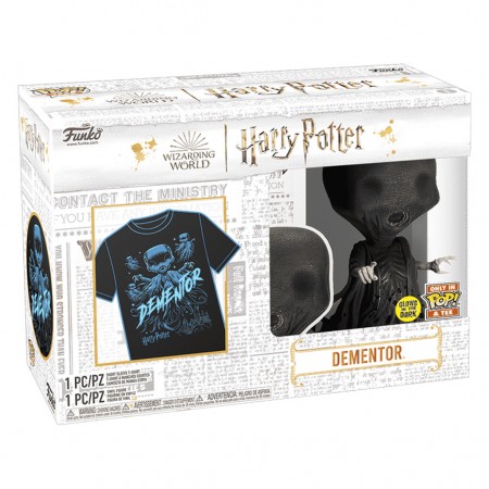 Funko Pop Tees Harry Potter: Dementador (glows In The Dark) & Camiseta Tamanho Lg (73130)